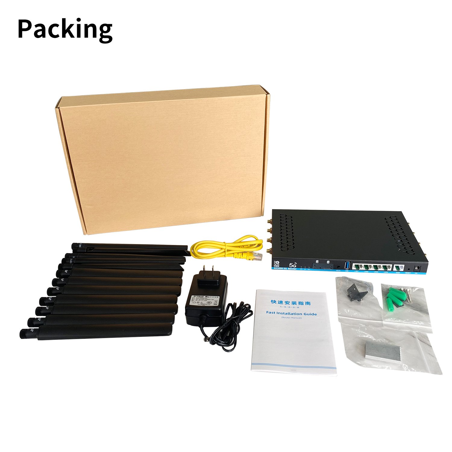 Load balance 3000Mbps Openwrt Gigabit Wireless WiFi6 3G 4G LTE 5G WiFi Router With Sim Card Slot